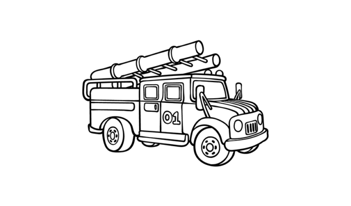 Fire Trucks Coloring Pages